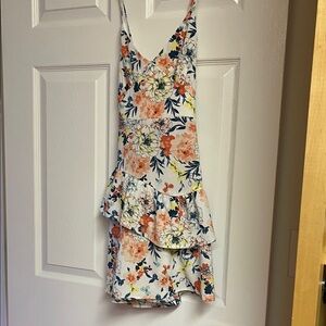 City Studio Floral Ruffle Mini Dress- new with tags
